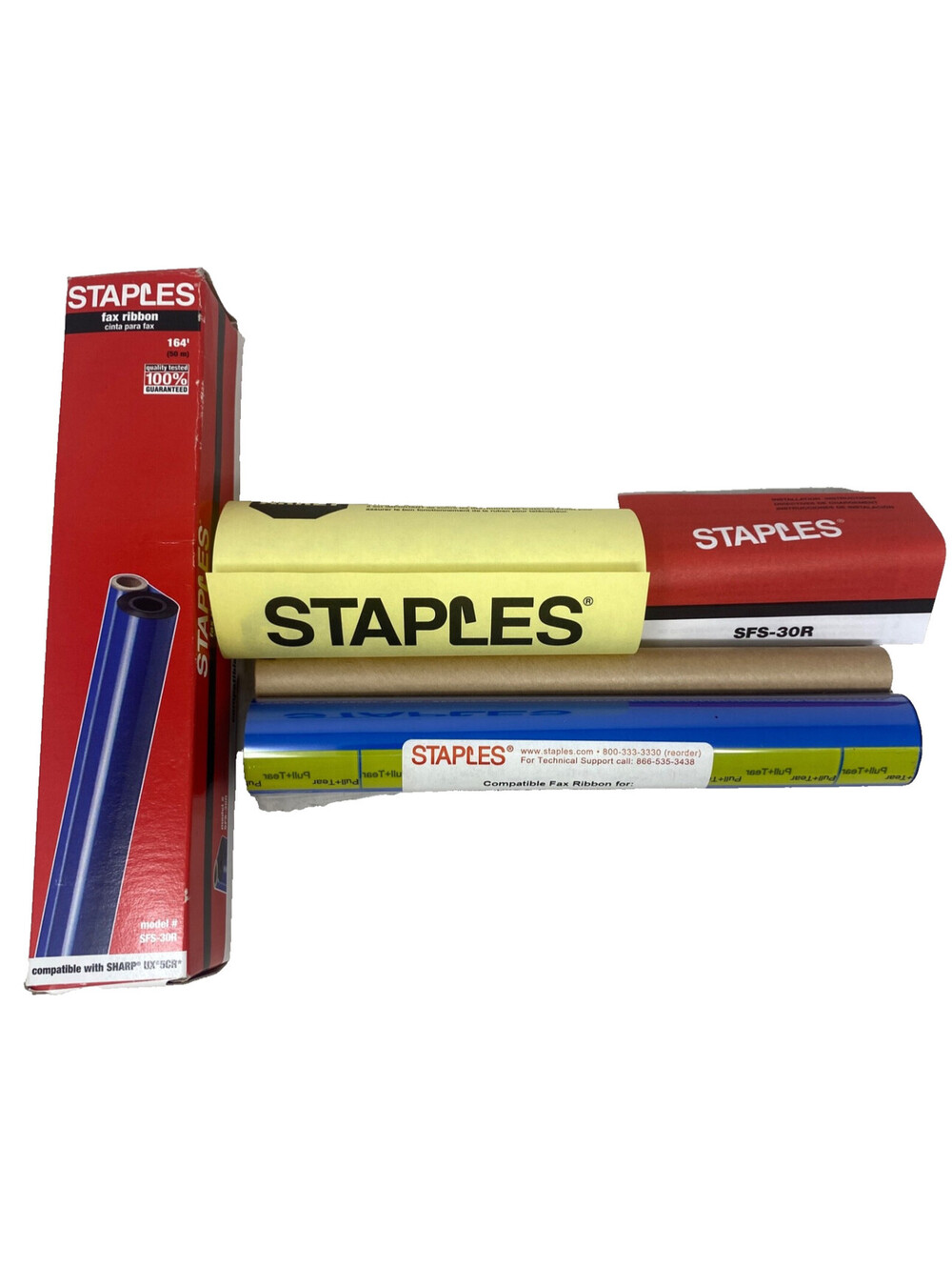 Staples Fax Ribbon Model #SFS-30R Compatible With Sharp UX 5CR 164’ Us-P100/200